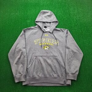Missouri Tigers Under Armour Hoodie Mens Medium Grey NCAA SEC Mizzou Pullover